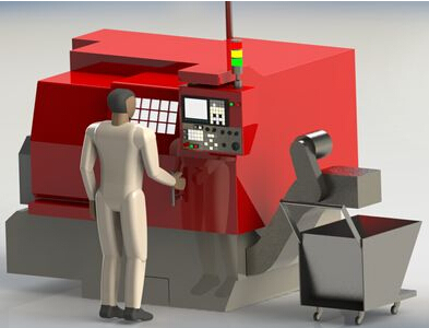 CNC lathe feeding robot advantage